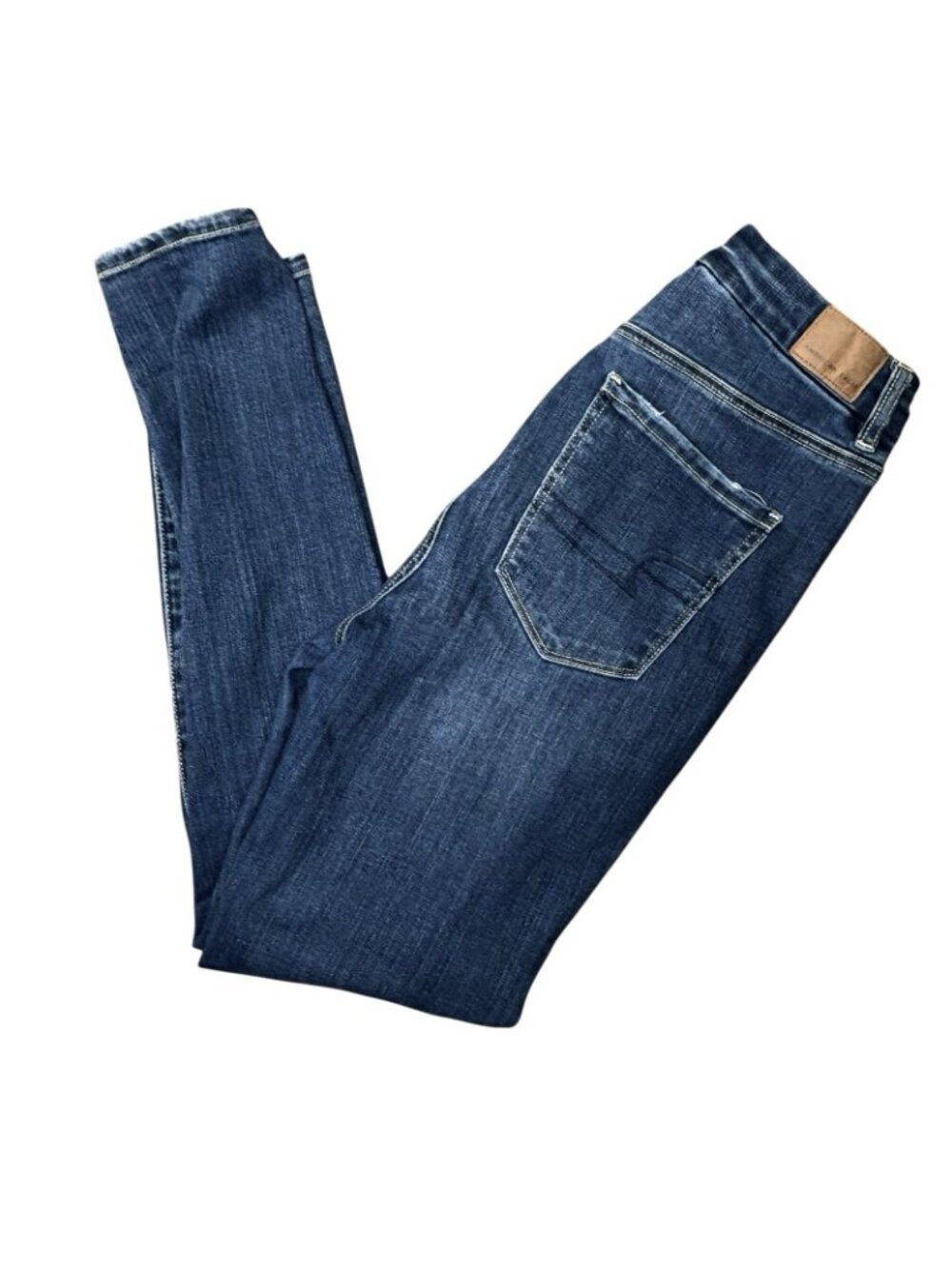 American Eagle Curvy Super Hi-Rise Next Level Stretch Distressed Jegging Jeans 6 - Picture 3 of 9